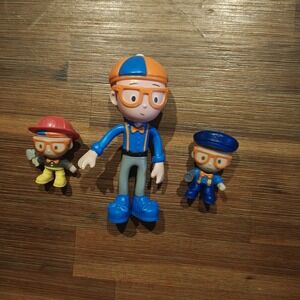 Blippi Bendable 5" Action Figure 2020 Zag Toys and 2 Mini Figures Bundle